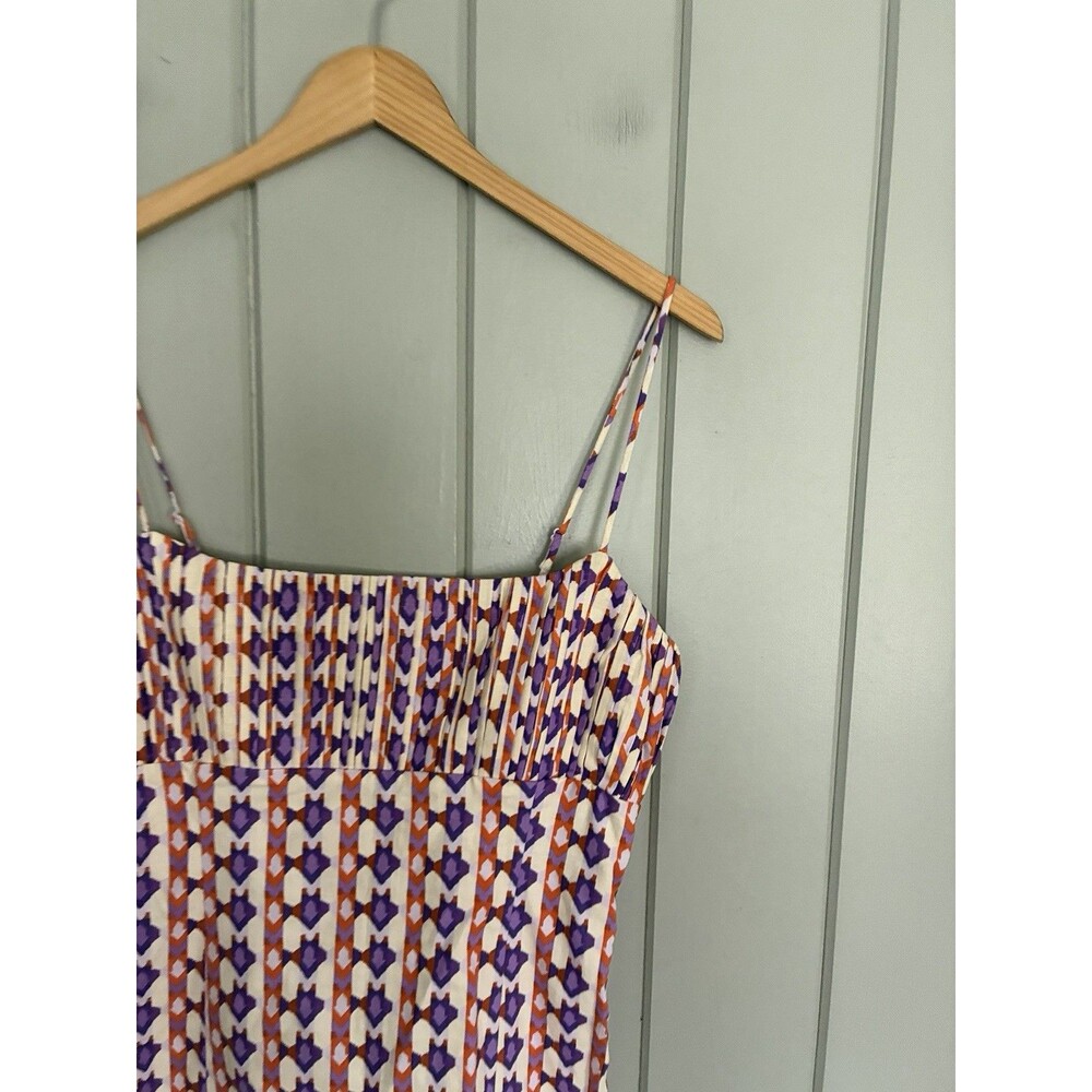 NWT Anthropologie Maeve The Ophelia Sleeveless Linen Mini Dress 4 Purple Orange - Picture 2 of 8